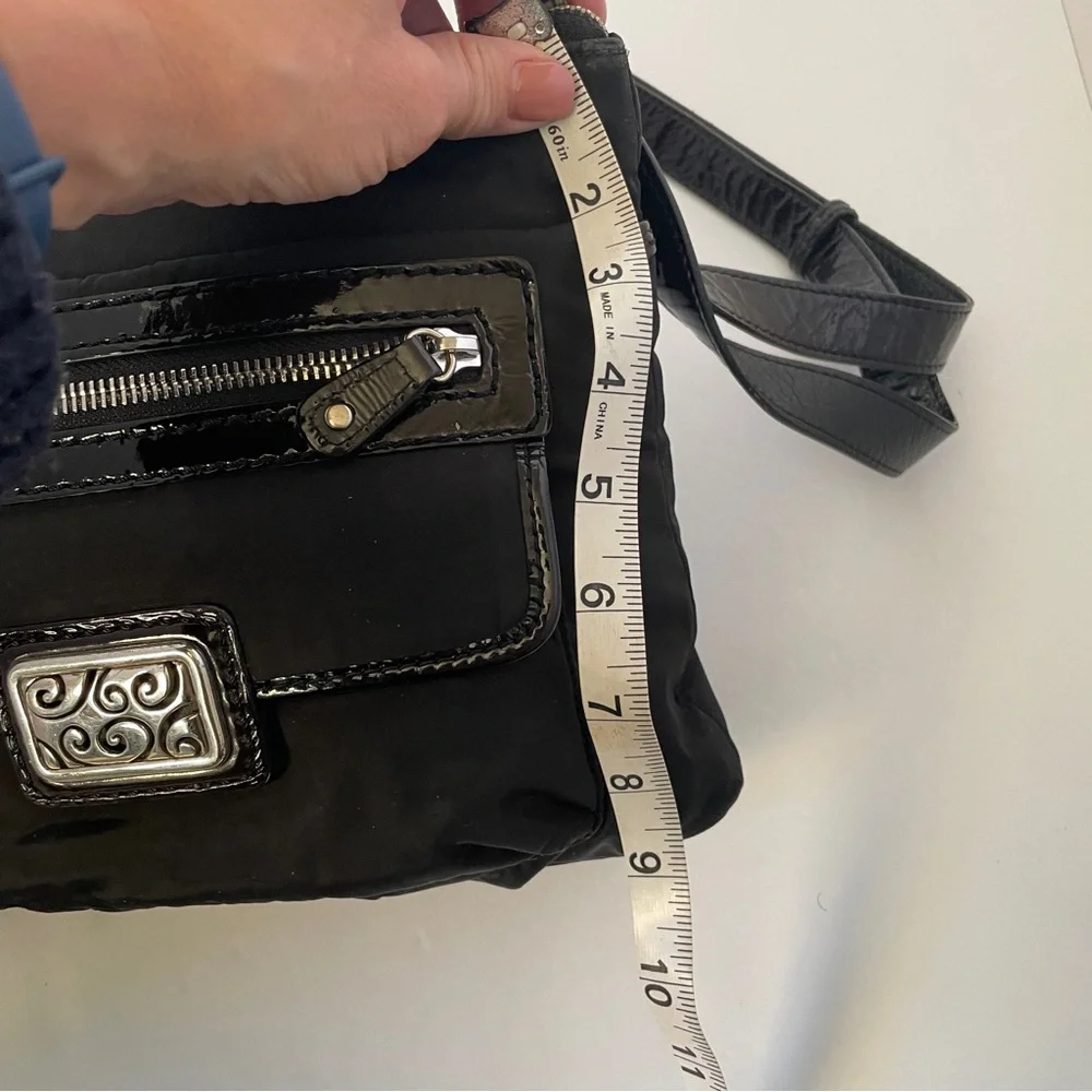 Brighton Black Crossbody Bag with Silver Accents - Picture 10 of 11